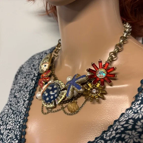 ❤️Vintage Betsey Johnson Under the Sea Necklace - Picture 2 of 4